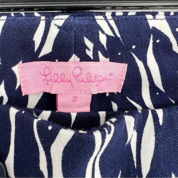 Lilly Pulitzer Navy Capri New School Fish Print Pants - Picture 4 of 14
